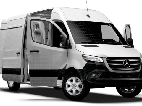 Mercedes Benz Sprinter L2H2 FWD HQ Interior 2025 3D Model