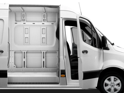 Mercedes Benz Sprinter L2H2 FWD HQ Interior 2025 3D Model