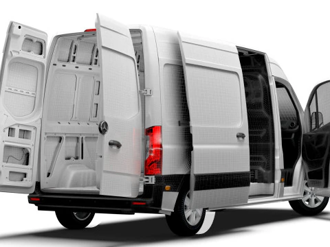 Mercedes Benz Sprinter L2H2 FWD HQ Interior 2025 3D Model