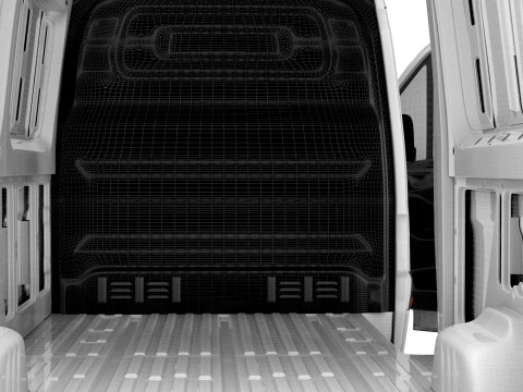 Mercedes Benz Sprinter L2H2 FWD HQ Interior 2025 3D Model