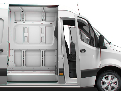 Mercedes Benz Sprinter L2H2 RWD HQ Interior 2025 3D Model