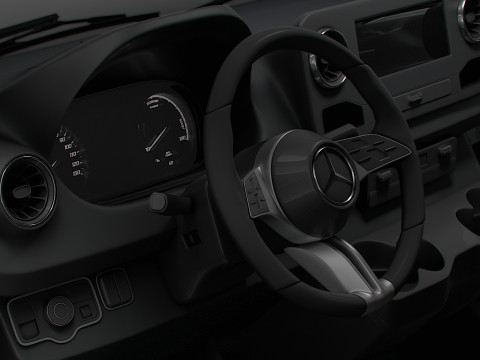 Mercedes Benz Sprinter L2H2 RWD HQ Interior 2025 3D Model