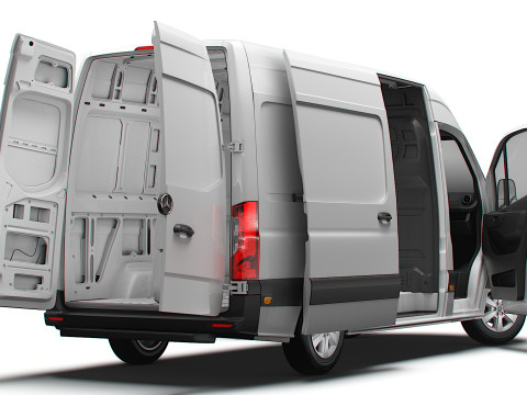 Mercedes Benz Sprinter L2H2 RWD HQ Interior 2025 3D Model
