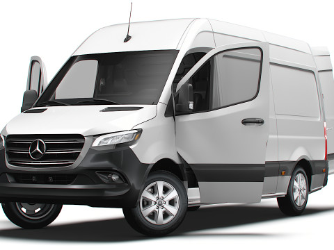 Mercedes Benz Sprinter L2H2 RWD HQ Interior 2025 3D Model