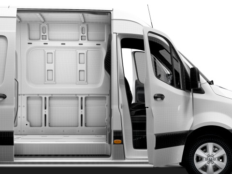 Mercedes Benz Sprinter L2H2 RWD HQ Interior 2025 3D Model