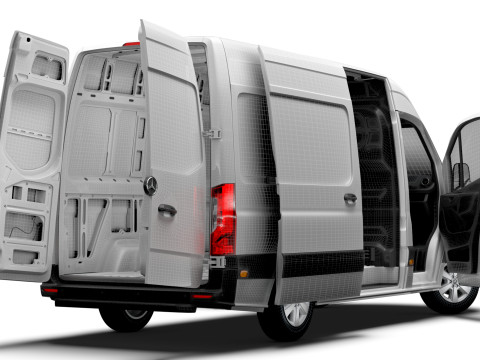 Mercedes Benz Sprinter L2H2 RWD HQ Interior 2025 3D Model