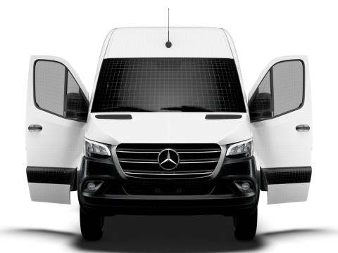 Mercedes Benz Sprinter L2H2 RWD HQ Interior 2025 3D Model