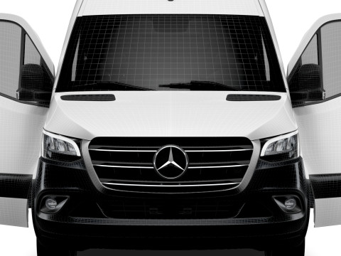 Mercedes Benz Sprinter L2H2 RWD HQ Interior 2025 3D Model