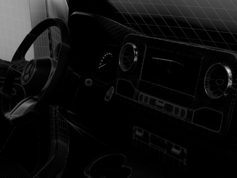 Mercedes Benz Sprinter L2H2 RWD HQ Interior 2025 3D Model