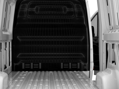 Mercedes Benz Sprinter L2H2 RWD HQ Interior 2025 3D Model