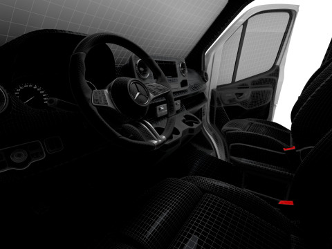 Mercedes Benz Sprinter L2H2 RWD HQ Interior 2025 3D Model