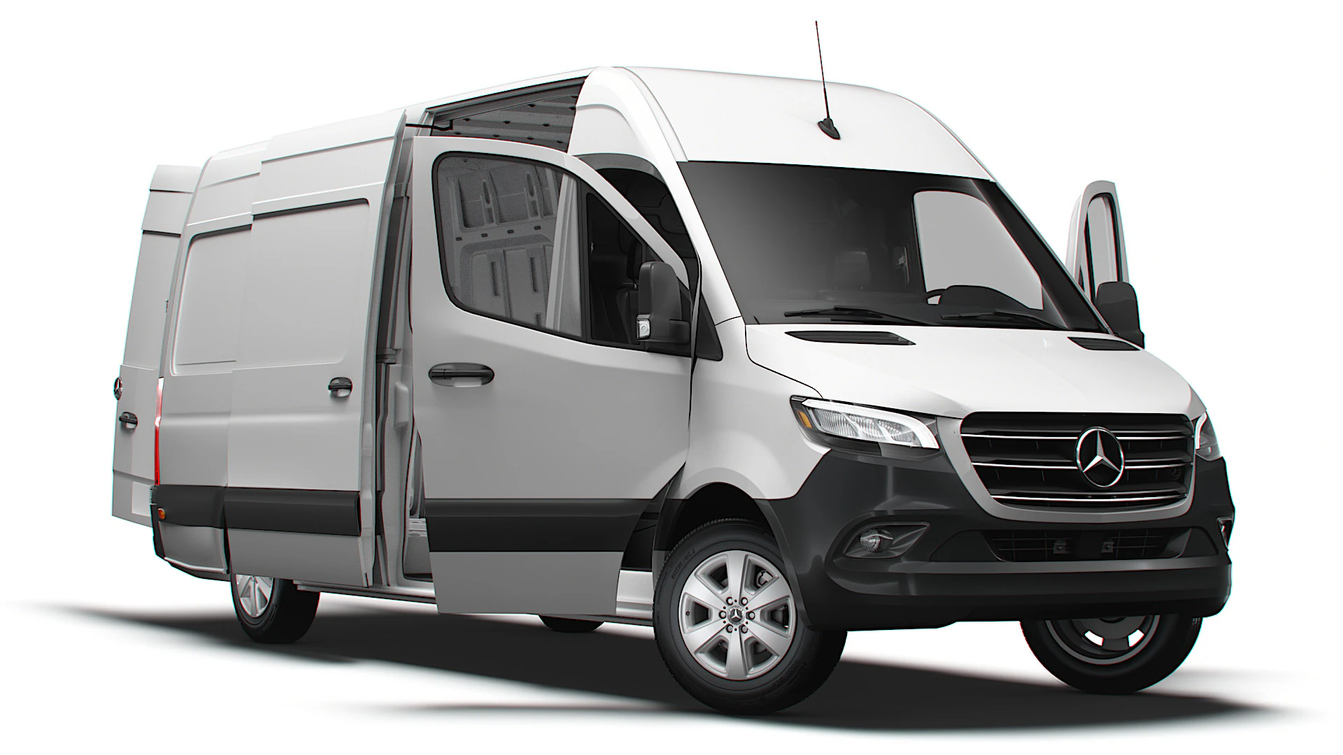 Mercedes Benz Sprinter L3H2 RWD HQ Interior 2025 3D Model .c4d .max .obj .3ds .fbx .stl .blend