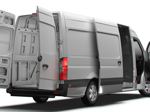 Mercedes Benz Sprinter L3H2 RWD HQ Interior 2025 3D Model