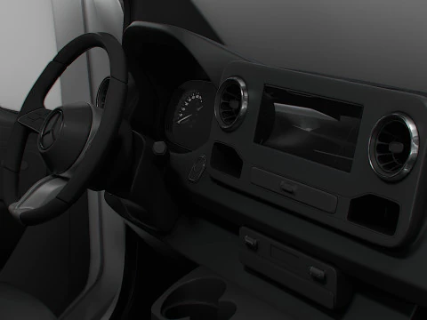 Mercedes Benz Sprinter L3H2 RWD HQ Interior 2025 3D Model