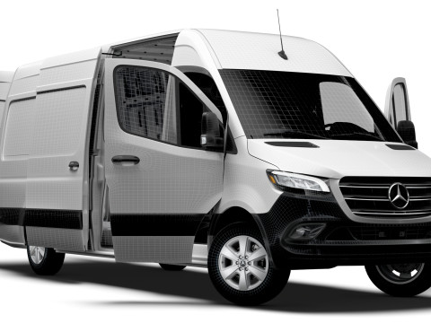 Mercedes Benz Sprinter L3H2 RWD HQ Interior 2025 3D Модель