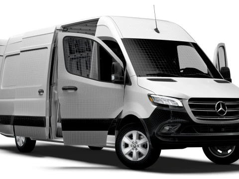 Mercedes Benz Sprinter L3H2 RWD HQ Interior 2025 3D Model