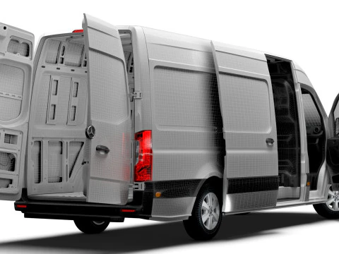 Mercedes Benz Sprinter L3H2 RWD HQ Interior 2025 3D Model