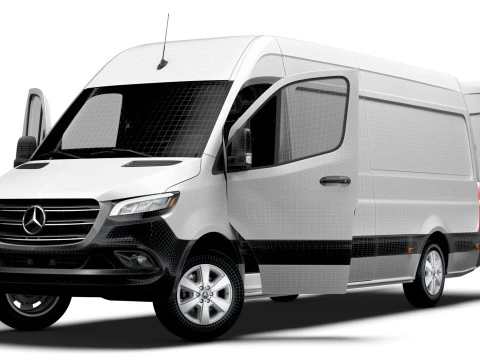 Mercedes Benz Sprinter L3H2 RWD HQ Interior 2025 3D Model