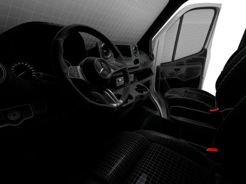 Mercedes Benz Sprinter L3H2 RWD HQ Interior 2025 3D Model