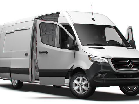 Mercedes Benz Sprinter L4H2 RWD HQ Interior 2025 3D Model
