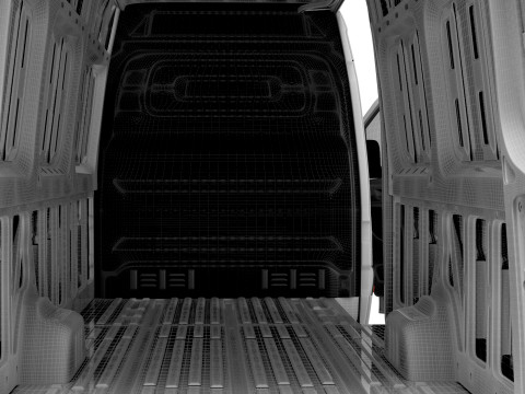 Mercedes Benz Sprinter L4H2 RWD HQ Interior 2025 3D Model