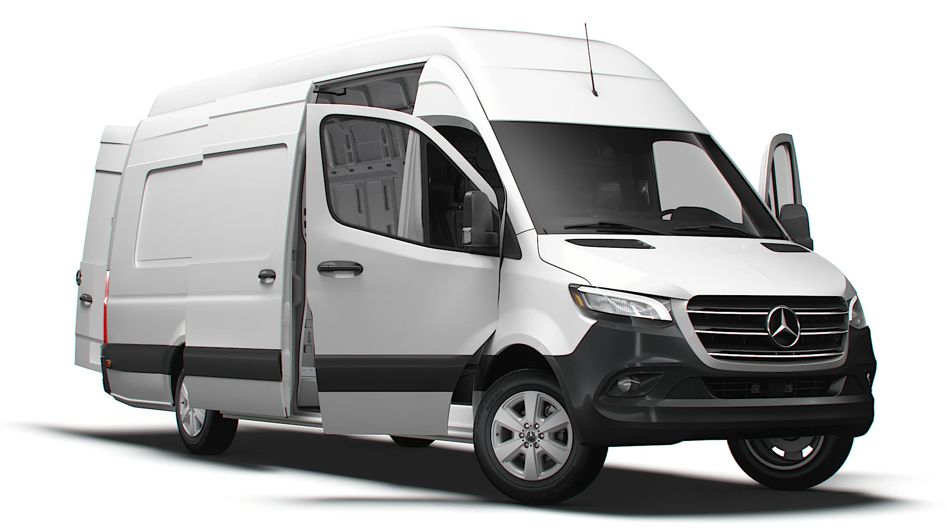 Mercedes Benz Sprinter L4H3 RWD HQ Interior 2025 3D Model .c4d .max .obj .3ds .fbx .stl .blend 
