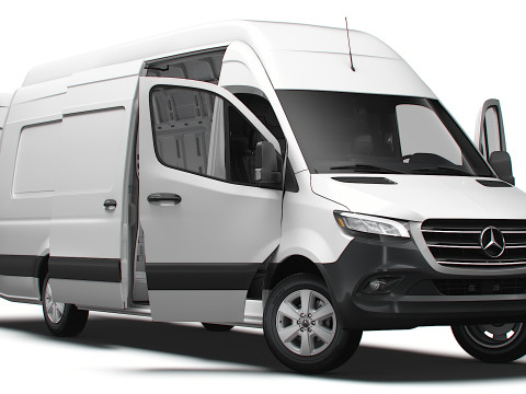 Mercedes Benz Sprinter L4H3 RWD HQ Interior 2025 3D Model