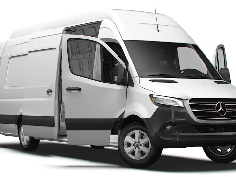 Mercedes-Benz Sprinter L4H3 RWD HQ Интерьер 2025 г. 3D Модель