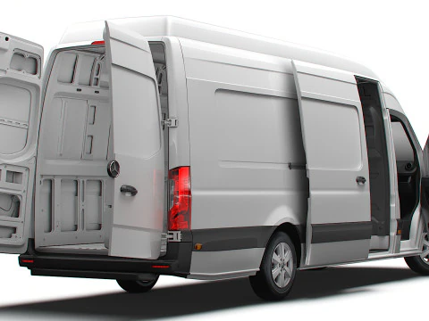 Mercedes Benz Sprinter L4H3 RWD HQ Interior 2025 3D Model