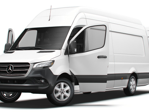 Mercedes Benz Sprinter L4H3 RWD HQ Interior 2025 3D मॉडल