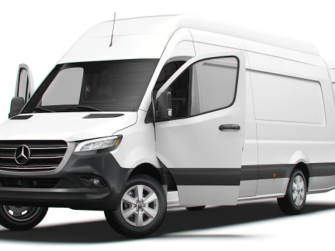Mercedes Benz Sprinter L4H3 RWD HQ Interior 2025 3D Model