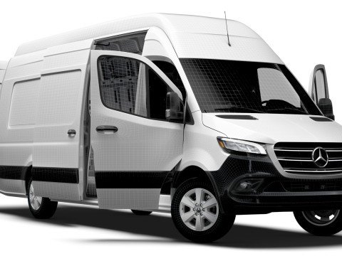 Mercedes Benz Sprinter L4H3 RWD HQ Interior 2025 3D मॉडल