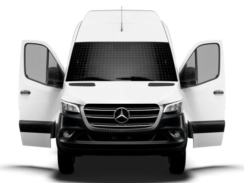 Mercedes Benz Sprinter L4H3 RWD HQ Interior 2025 3D Model