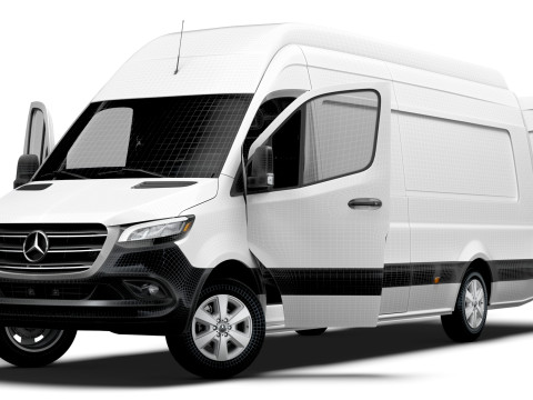 Mercedes Benz Sprinter L4H3 RWD HQ Interior 2025 3D मॉडल