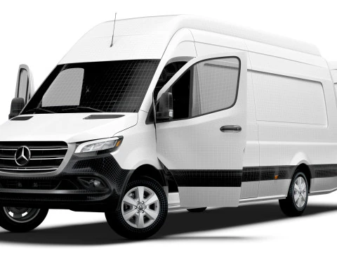 Mercedes Benz Sprinter L4H3 RWD HQ Interior 2025 3D Model