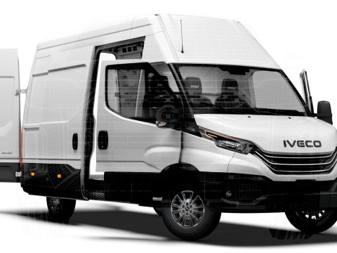 Iveco Daily Van L3H3 HQ Interior 2025 3D 모델
