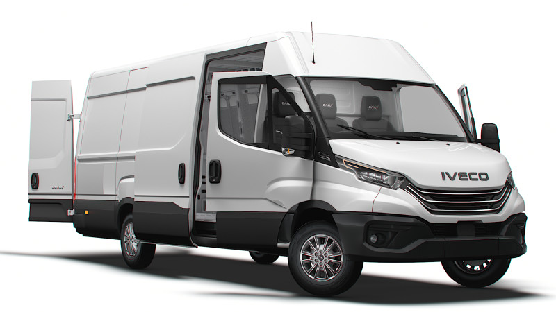 Iveco Daily Van L4H2 HQ Interior 2025 3D 모델 .c4d .max .obj .3ds .fbx .stl .blend 