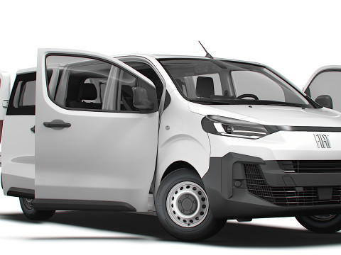 Fiat Scudo CombiVan L3 HQ Interior 2025 3D Model