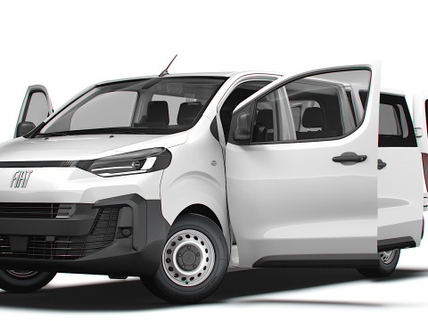 Fiat Scudo CombiVan L3 HQ Interior 2025 Modello 3D
