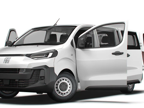 Fiat Scudo CombiVan L3 HQ Interior 2025 3D Model