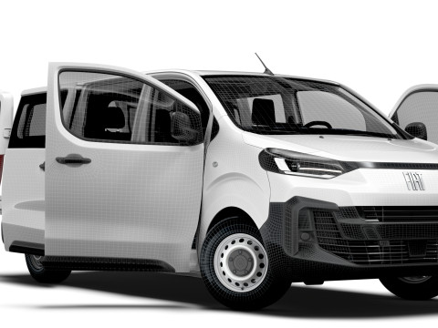 Fiat Scudo CombiVan L3 HQ Interior 2025 Modello 3D