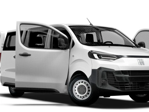 Fiat Scudo CombiVan L3 HQ Interior 2025 3D Model