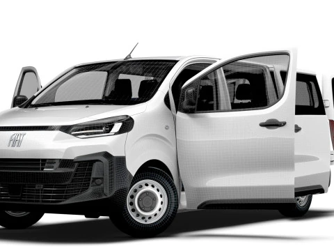 Fiat Scudo CombiVan L3 HQ Interior 2025 3D Model