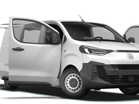 Fiat Scudo Tailgate Van L2 HQ Interior 2025 3D Модель