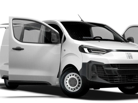Fiat Scudo Tailgate Van L2 HQ Interior 2025 3D Model