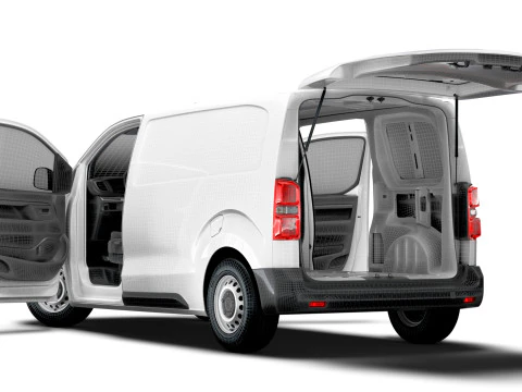 Fiat Scudo Tailgate Van L2 HQ Interior 2025 3D Model