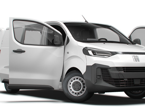 Fiat Scudo Van L2 HQ Interior 2025 3D Model