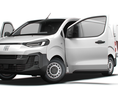Fiat Scudo Van L2 HQ Interior 2025 3D Model