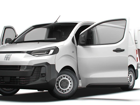 Fiat Scudo Van L2 HQ Interior 2025 3D Model