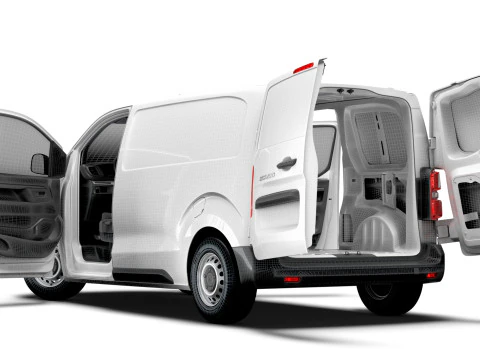 Fiat Scudo Van L2 HQ Interior 2025 3D Model